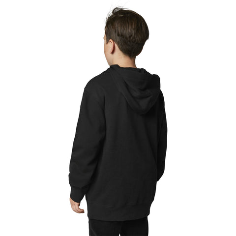 Fox Racing Kids Fullstop Pullover Fleece Hooded Sweatshirt, Black, M