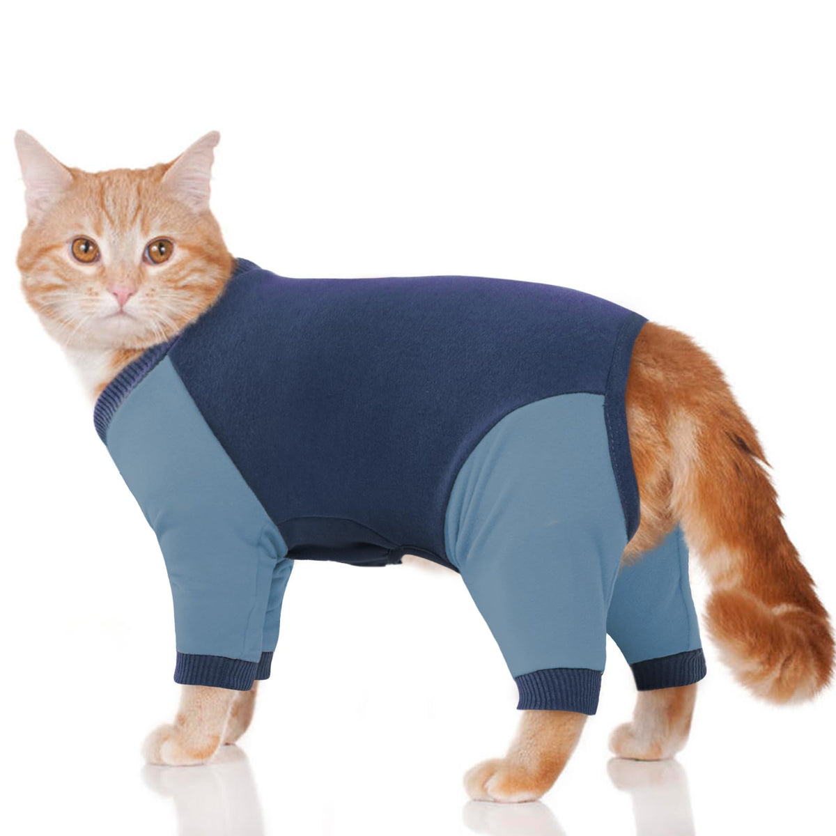 OUOBOB Sticky Hair Cat Clothes, Sphynx Hairless Cats Sweater, Prevent Lost Hair Onesie Shirts for Cats Only, Kitten Apparel Pajamas Jumpsuit, Cat Turtleneck for Sphynx Cornish Rex