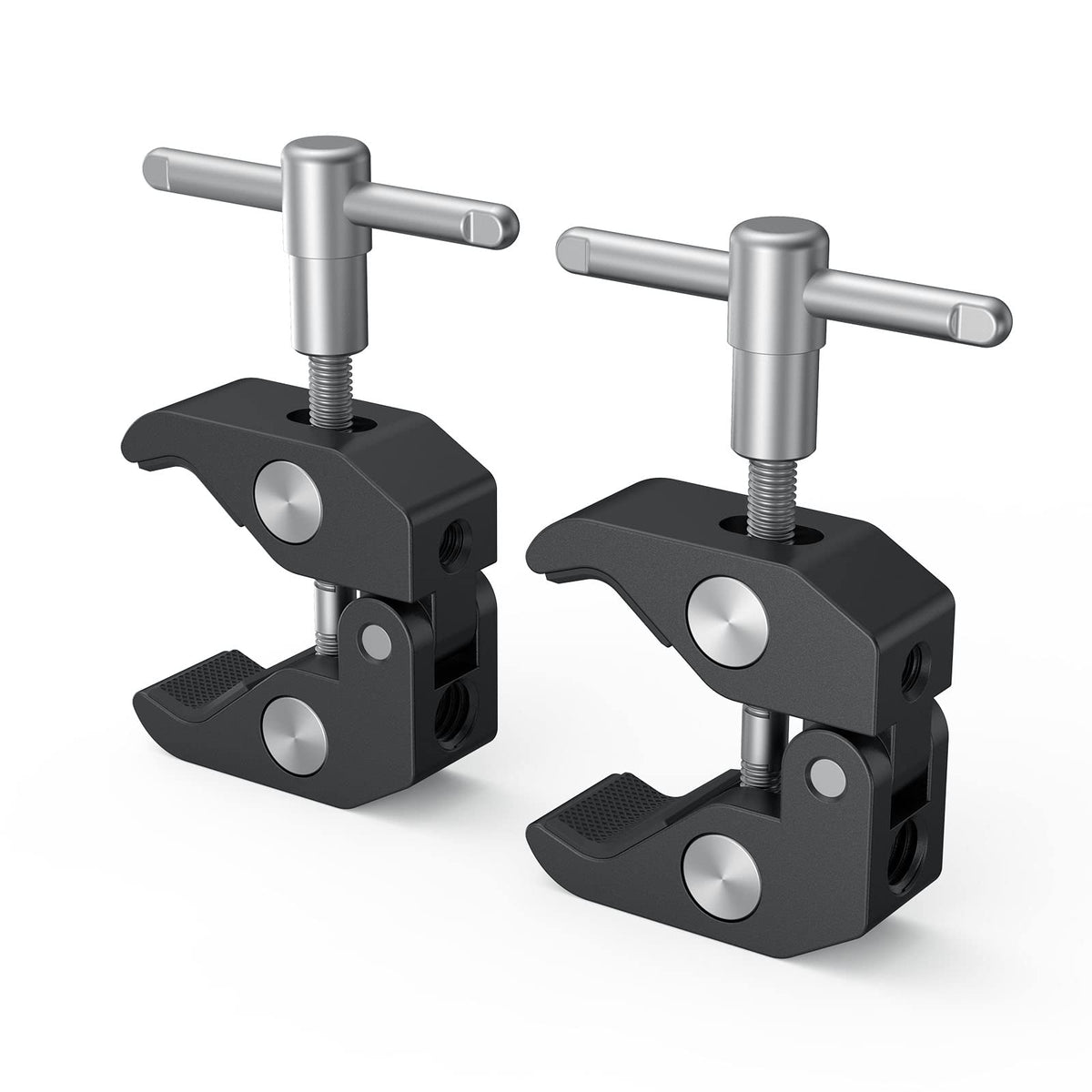 SMALLRIG 2 Pack Super Clamp w/1/4" and 3/8" Threads, Camera Clamps Clip Mount Crab Clamp for DSLR Cameras, Lights, Umbrellas, Hooks, Shelves, Rods, Cross Bars, Photo Accessories - 2058