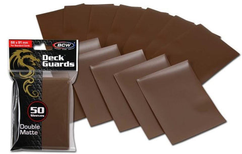 BCW 100 Gaming Deck Guard Matte Brown Sleeves