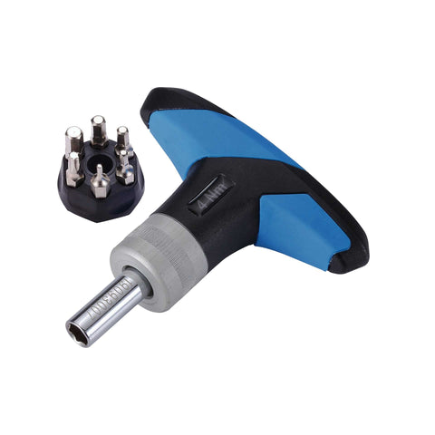 BBB Cycling, TorqueFix Torque Wrench Spanner and 5 Hex Key Set for Road and Mountain Bikes, Repair Kit, Hand Tool, T25 Torx 4 Nm, BTL-119, Black Blue