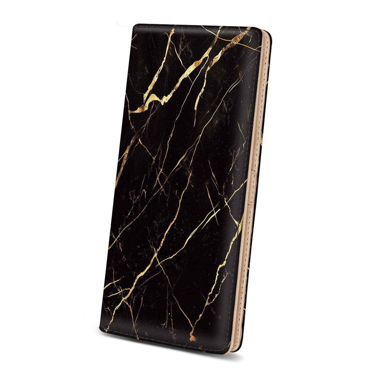 Immaturus Womens Wallet, Slim Thin RFID Blocking Card Wallets, Black Marble Bifold PU Leather Credit Card Holder Organizer, Cute Cash Clutch Long Billfold with Zipper Coin Pocket Ladies Girls Gift
