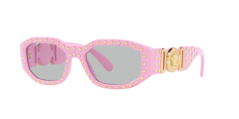 Versace Unisex Sunglasses Pink Frame, Light Grey Lenses, 53MM