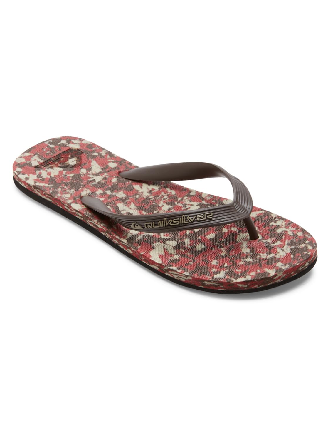 Quiksilver Men's Flip Flop Sandal, Black Brown Black, 9