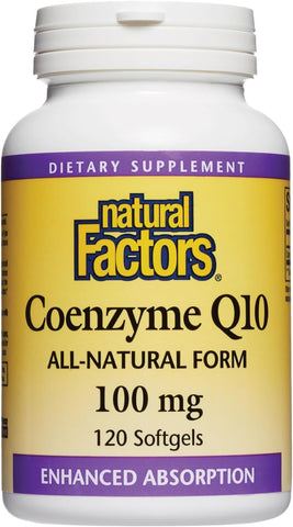 Natural Factors 100% Natural CoQ10 (100mg, 120 Softgels)