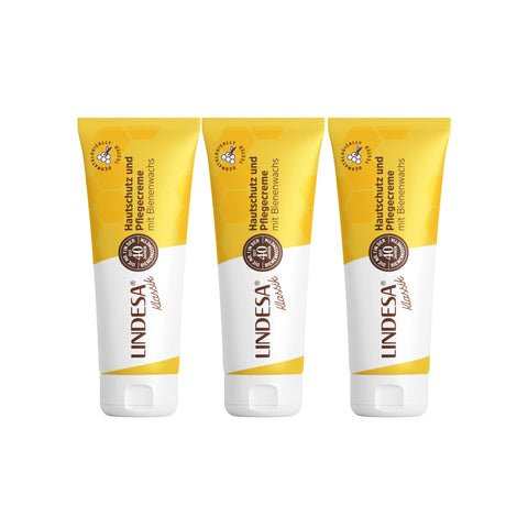New: Lindesa Skin Care Cream Hand Cream with Beeswax Hand Cream Pack of 3 PE Tube 50 ml