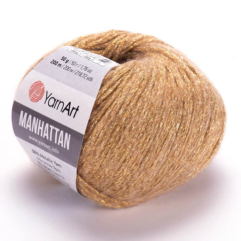 YARNART Manhattan - Glittery Knitting Yarn, Sparkle Yarn, Shiny Metallic Yarn, Wool Yarn, Acrylic Yarn, Fantasy Yarn, 1.76 Oz, 218.72 Yds (911)