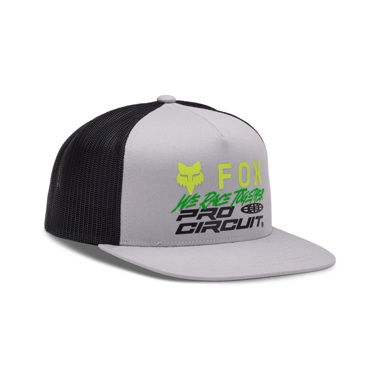 Fox Racing Mens Fox X Pro Circuit Snapback Hat, Steel Grey