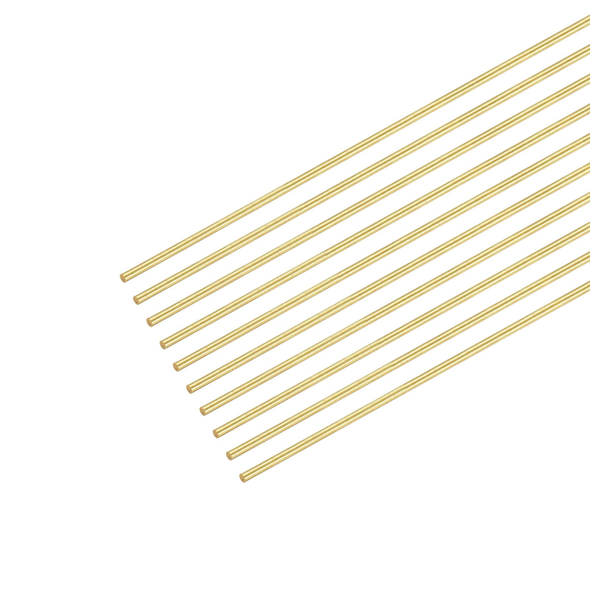 MECCANIXITY 0.5mm x 200mm, Brass Round Wire, Solid Brass Wire, Assorted Half Hard Wire for DIY Jewelry Making,Pack of 10