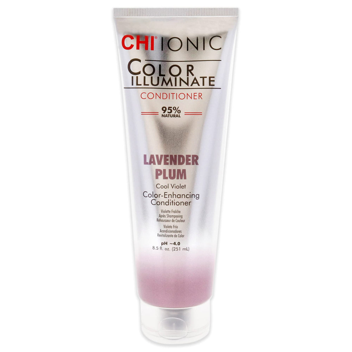 CHI Ionic Color Illuminate Conditioner, Lavender Plum, Color Enhancing Conditioner, 251 ml
