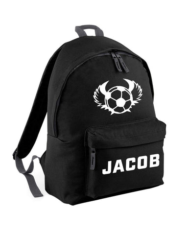 FunkyShirt Football Custom Name Bag - Personalised Boys Backpack Perfect For School Nursery Or College Rucksack Backpack JA331