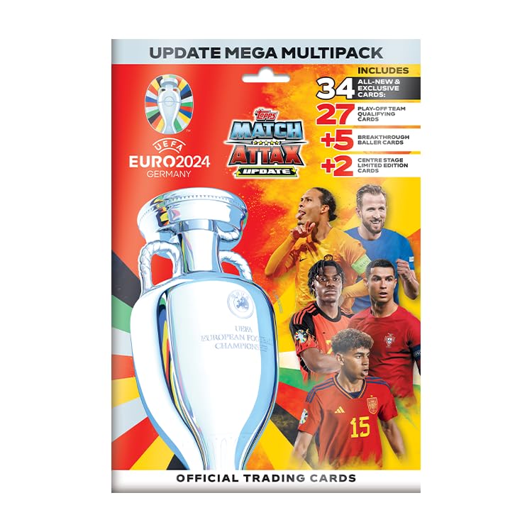 Topps Official Euro 2024 Match Attax - Update Mega Multipack (34 all new cards!)