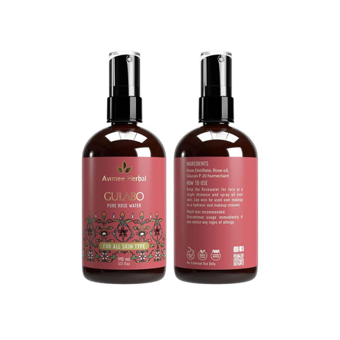 BlushDreams Gulabo Pure Rose Water | Gulab Jal For Cleansing & Toning | Made In-House Using Proprietary Extraction Method | Paraben Free | For All Skin Types | 110 ML