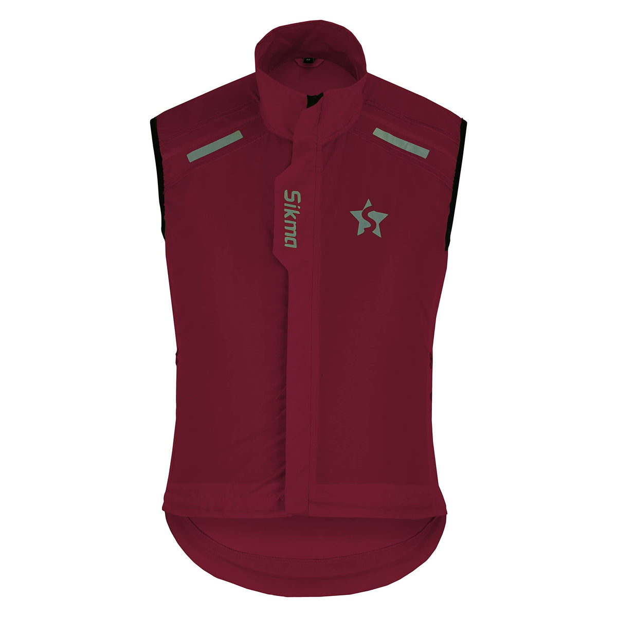 Sikma Men's women Cycling Gilet Shower Windproof Running Unisex HI-VIZ Vest Cycle Jackets (UK, Alpha, XXL, Regular, Regular, Burgundy)