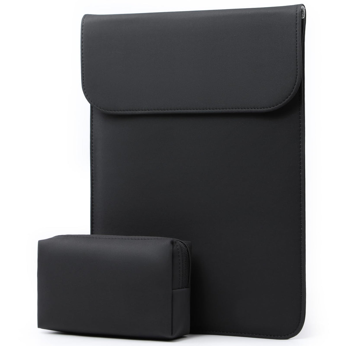 HYZUO 15-16 Inch Laptop Sleeve Case for MacBook Pro 16 M3/M2/M1 A2991 A2780 A2485 A2141 2024-2019, MacBook Pro 15 2015-2012, XPS 15, with Pouch, Black