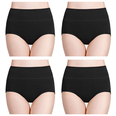 wirarpa Ladies Knickers Cotton Full Briefs High Waisted Underwear Panties for Women Multipack Size L