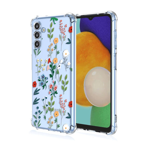 ATISIJIE Flower Case for Samsung Galaxy A35 5G,Clear Floral Flower Pattern Print Design Soft TPU Case Shockproof Girl Women Phone Cover-A95
