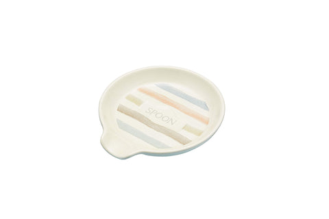 KitchenCraft Classic Collection Vintage-Style Ceramic Cooking Spoon Rest-Cream, 13 x 11.5 x 1.8 cm, Multi-colour