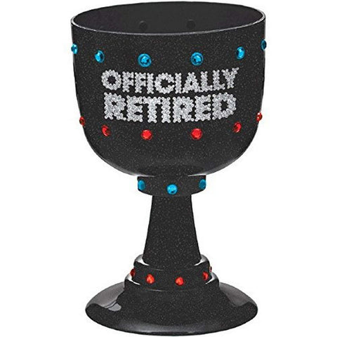 Vibrant Officially Retired Plastic Cups - 26oz (1 Pc.) - Durable Material - Fun & Unique Design | Perfect for Retirement Parties & Daily Use