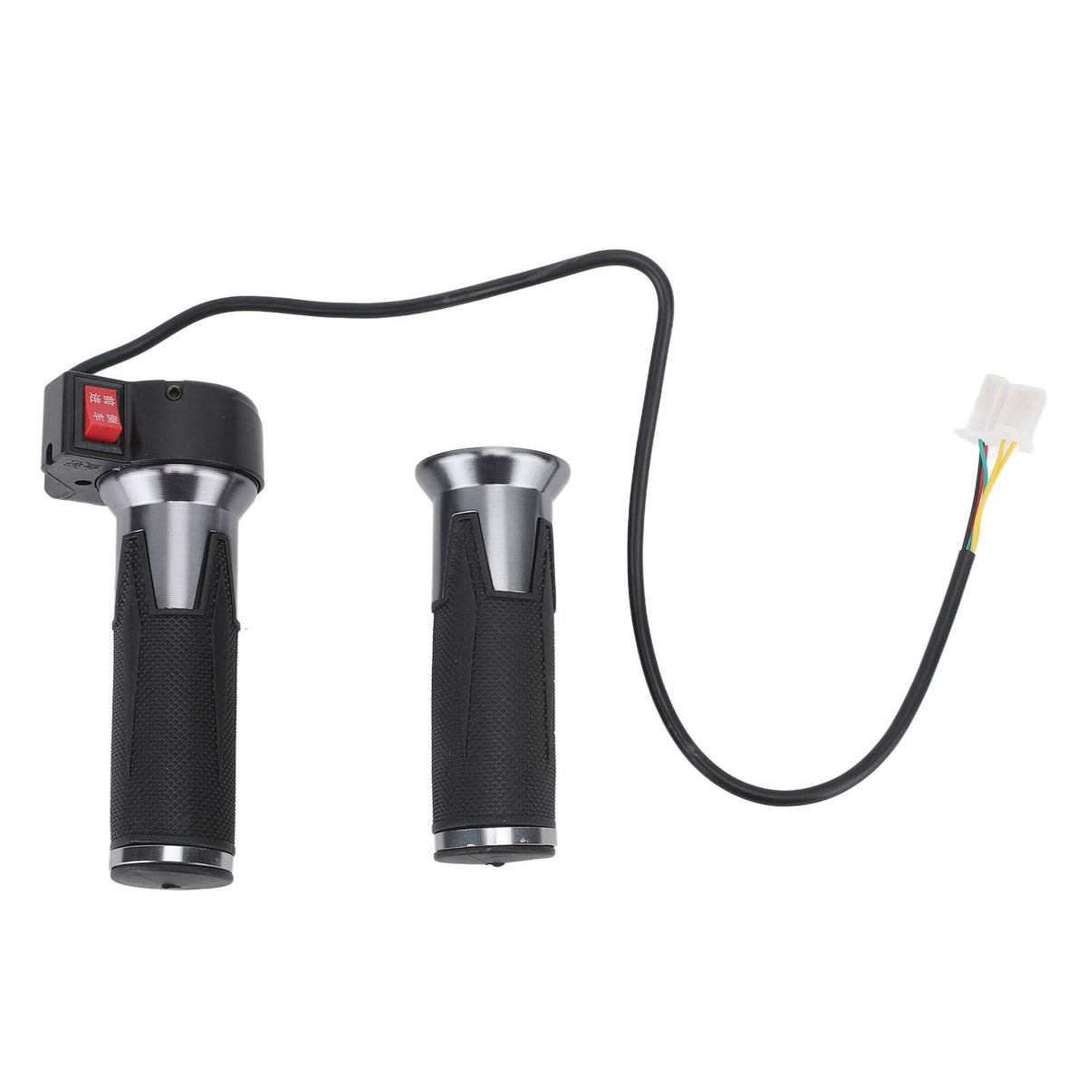 Electric Bike Throttle Grips, Electric Bicycle Handlebar Twist Grips with Forward Reverse Gear for Scooters Electric Bike