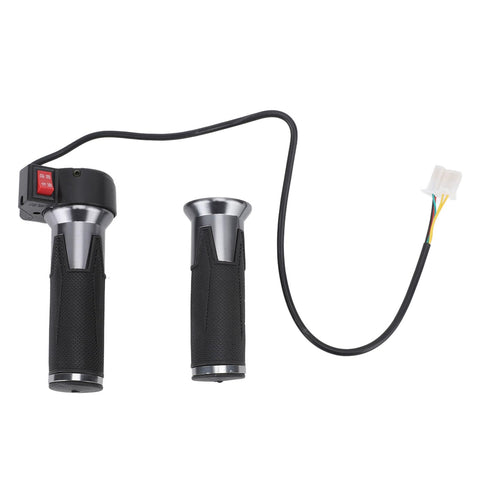 Electric Bike Throttle Grips, Electric Bicycle Handlebar Twist Grips with Forward Reverse Gear for Scooters Electric Bike