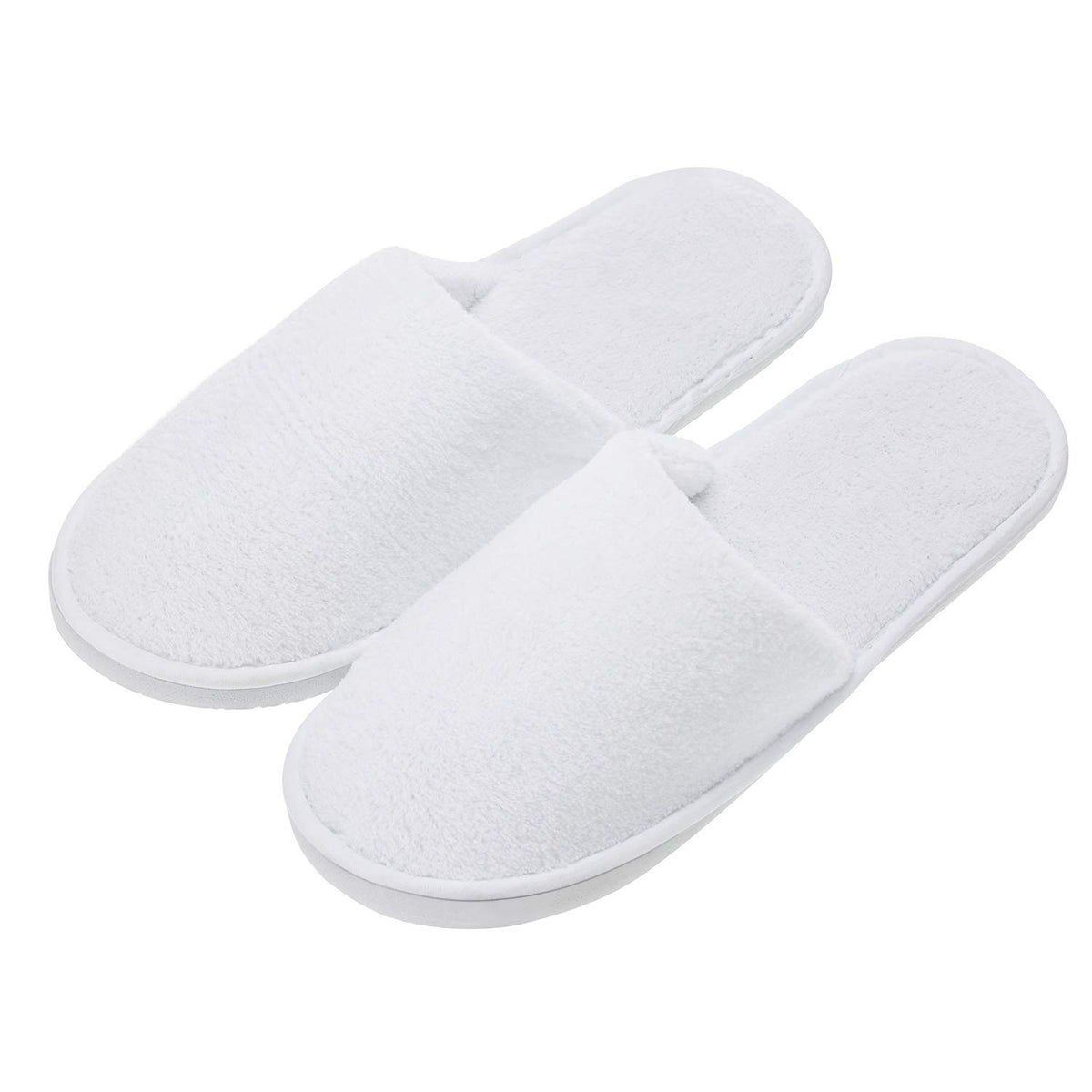 AhfuLife Spa Slippers 5 Pairs of Hotel Slippers, Disposable Slippers Closed-Toe Slippers, Guest Slippers, Non-slip Slippers for Guest, House Slippers Unisex, Wedding, Party, Travel, Bedroom