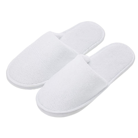 AhfuLife Spa Slippers 5 Pairs of Hotel Slippers, Disposable Slippers Closed-Toe Slippers, Guest Slippers, Non-slip Slippers for Guest, House Slippers Unisex, Wedding, Party, Travel, Bedroom