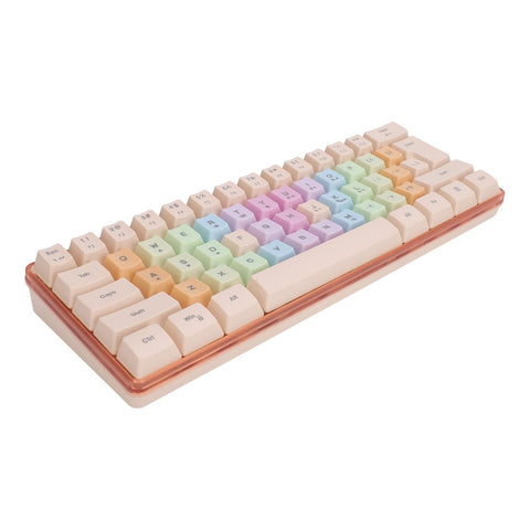 VBESTLIFE Mechanical Feeling Gaming Keyboard, 61 Keys Multi Color RGB Illuminated LED Backlit Wired Keyboard, Mini and Compact, for PC, for Mac, for Gamer