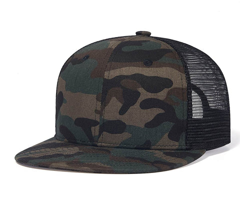 Quanhaigou Mesh Trucker Hats,Outdoor Snapback Dad Hat,Hip Hop Men Women Adjustable Baseball Caps (Camo)