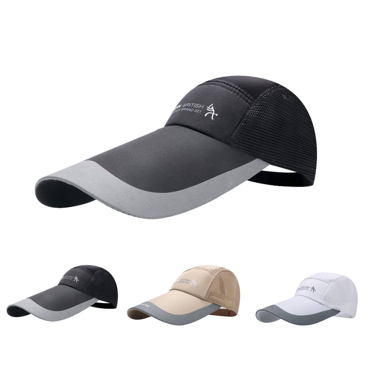 XGOPTS Quick Dry Baseball Cap - Lightweight Breathable Adjustable UV-Protection Cap for Outdoor Activities Sport Running - Men Woman Unisex (56-60cm)
