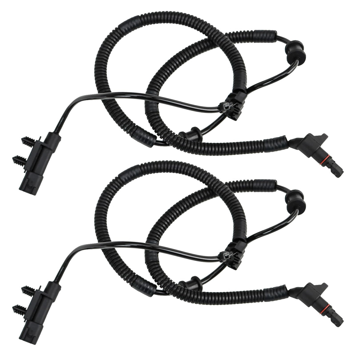 TRQ Front ABS Wheel Speed Sensor Set Compatible with 07-11 Dodge Nitro 08-12 Jeep Liberty