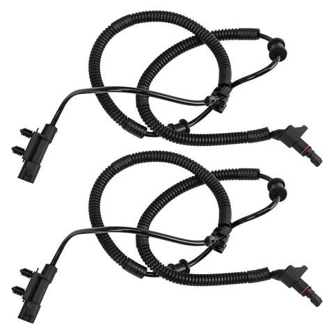 TRQ Front ABS Wheel Speed Sensor Set Compatible with 07-11 Dodge Nitro 08-12 Jeep Liberty