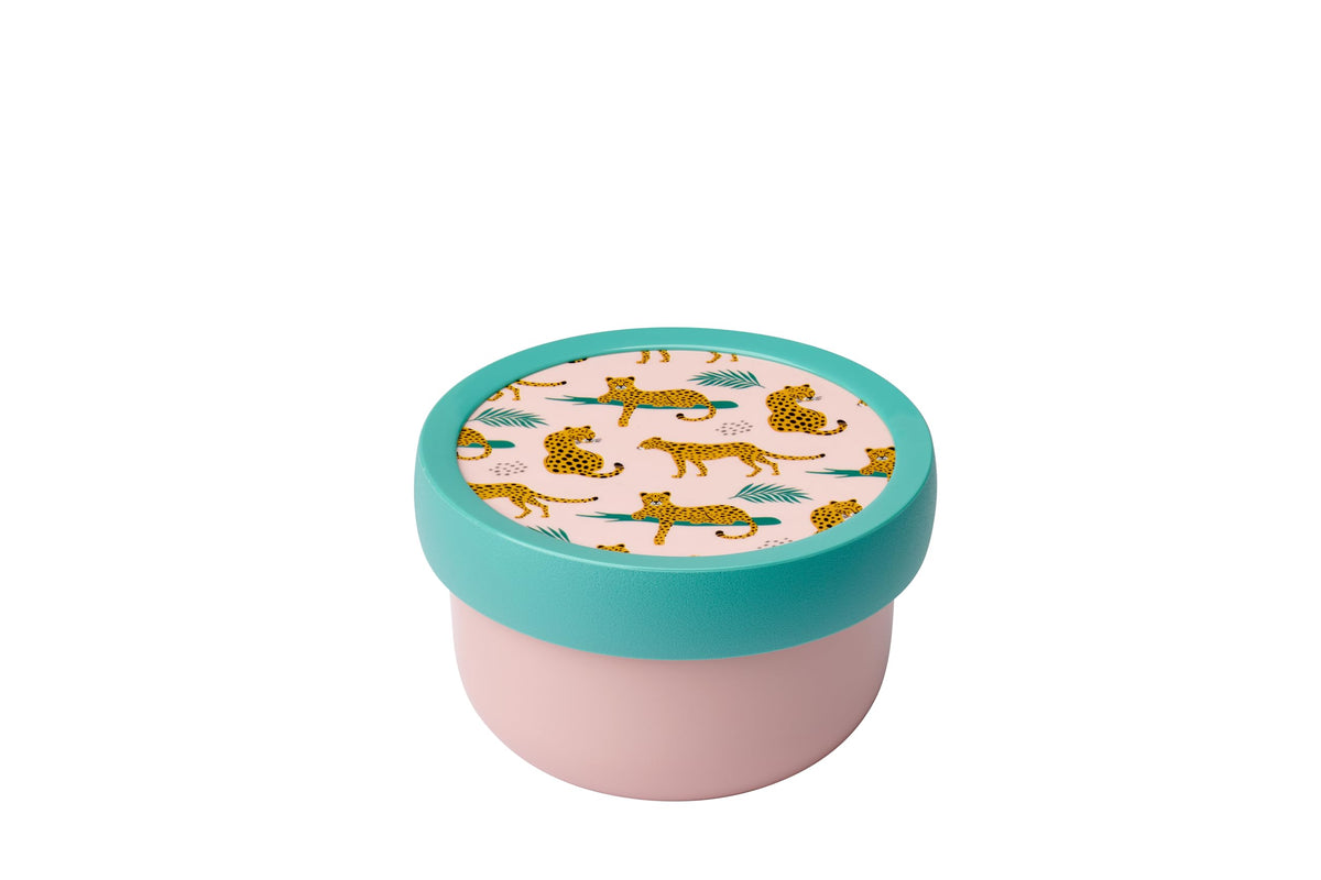 Mepal - Fruitbox Campus - Snack box for kids - Dishwasher and microwave safe - BPA free - 300 ml - Leopard