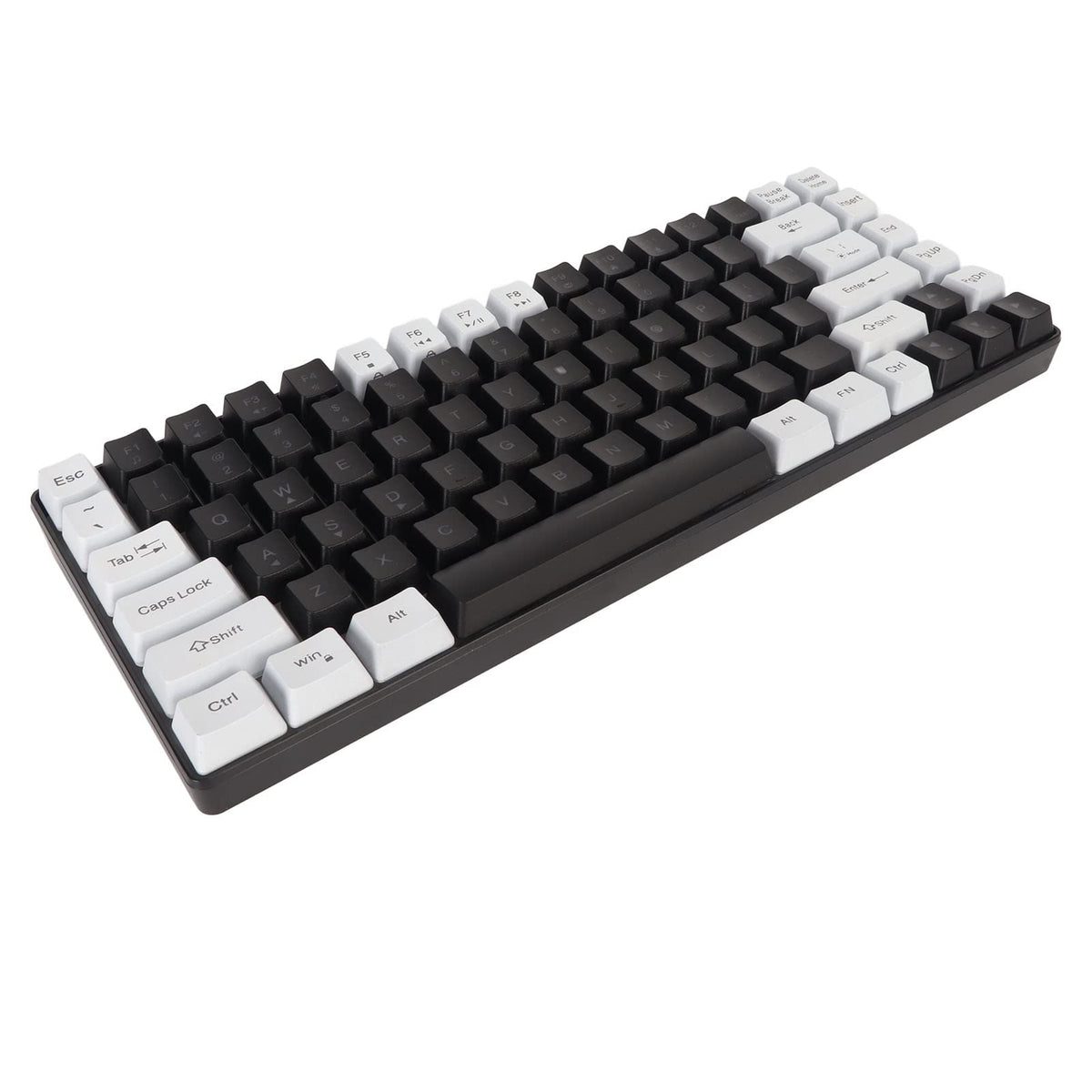 Generic Mechanical Feeling RGB Backlit White Gaming Keyboard 84 Keys Wired (Black), Genericmbtp5fwqu3-12
