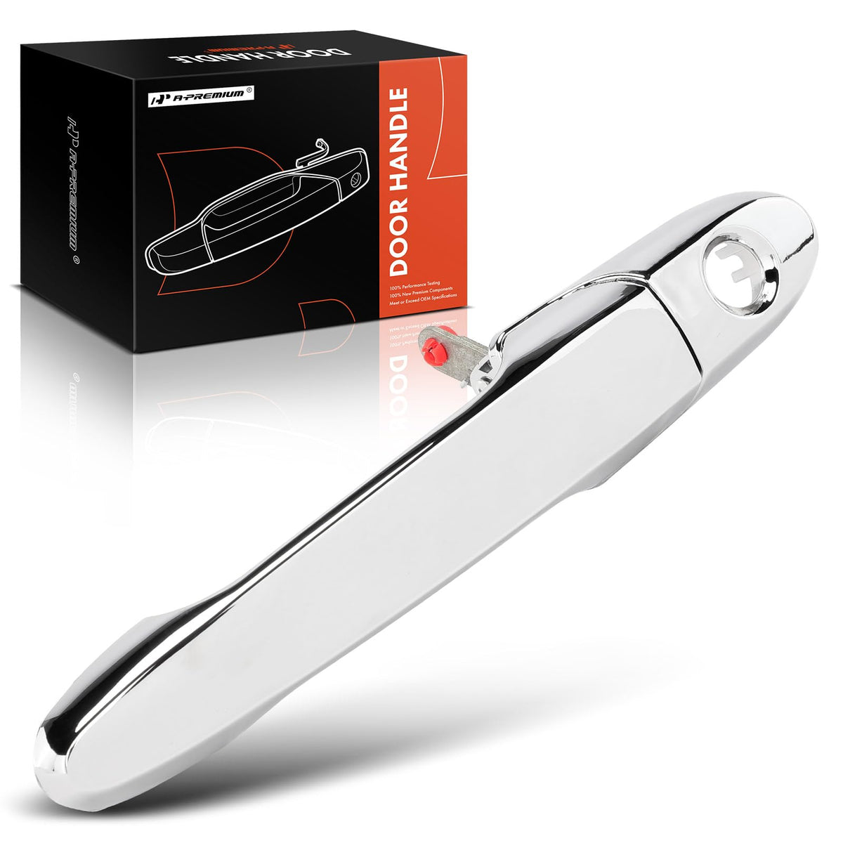 A-Premium Front Driver Side Exterior Door Handle with Keyhole Compatible with Chevrolet Impala, Impala Limited, Cobalt & Buick LaCrosse, Lucerne, Allure & Pontiac G5, Solstice & Saturn Sky, Chrome
