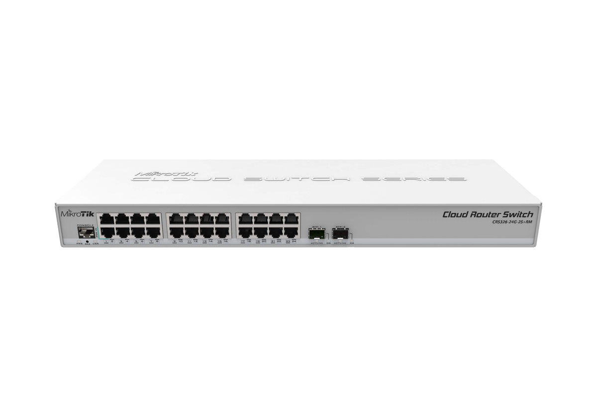 Mikrotik CRS326-24G-2S+RM network switch L2 Gigabit Ethernet (10/100/1000) Grey Power over Ethernet (PoE)