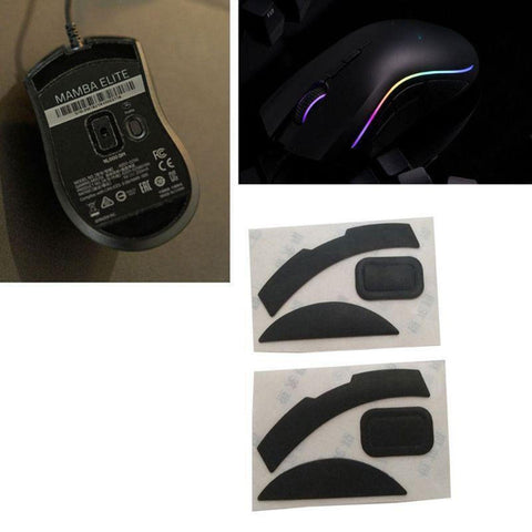 MOUDOAUER 2Pack Gaming Mouse Skates Feet for Razer Mamba Elite Wireless Mouse Glides Curve Edge Enhanced Replacement