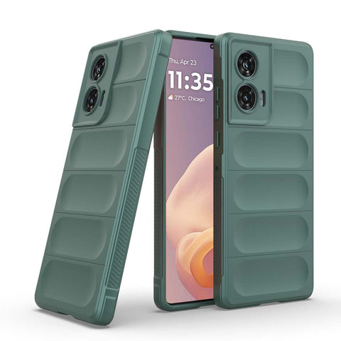 GOKEN Case for Motorola Moto G85 5G, Flexible Soft Silicone Cover with Anti-Slip Grip, Shockproof Protection, and Sleek Pure Colour Design -Green