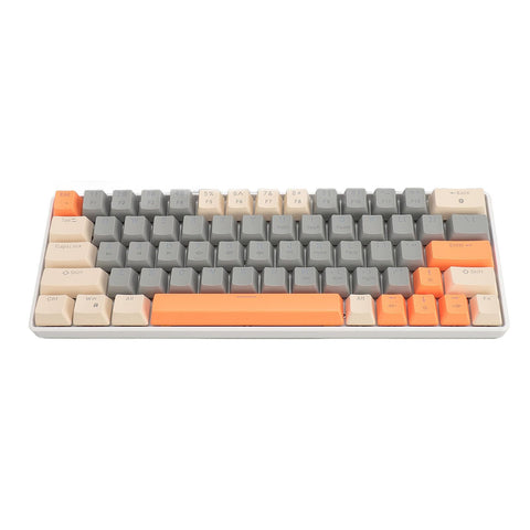 Zunate Mechanical Gaming Keyboard, 63 Keys USB Wired with Red Switch Keyboard, Compact ABS Keycap Backlit Gaming Keyboad for Windows, PC