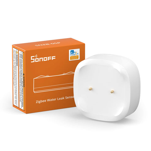 SONOFF SNZB-05P Zigbee Water Leak Sensor without Detection Cable, Wireless Mini Flood Detector for Alarm System and Smart Home Automation, Water Sensor Alarm for Kitchen Bathroom Basement