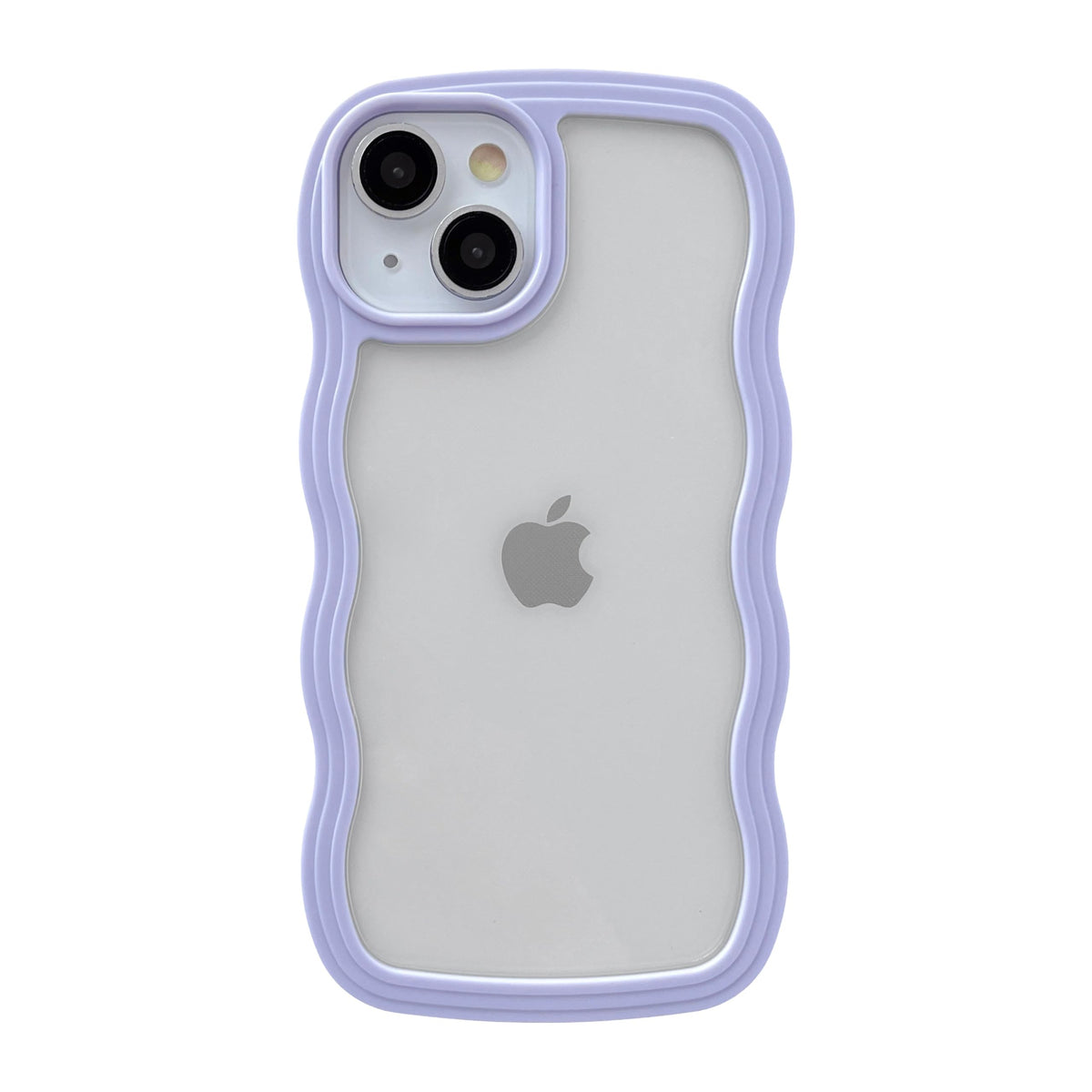 Caseative for iPhone 13 Case, Cute Curly Wave Frame Shape Shockproof Soft Compatible with iPhone Case (Purple,iPhone 13)