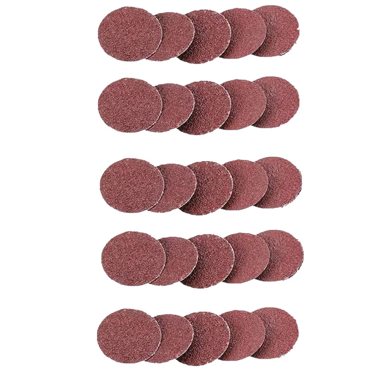 25pcs 50mm Drill Sandpaper Rotary Sanding Disc 2 inch Sanding Discs Quick Change Roller Lock Sandpaper Sheet 60 Grit