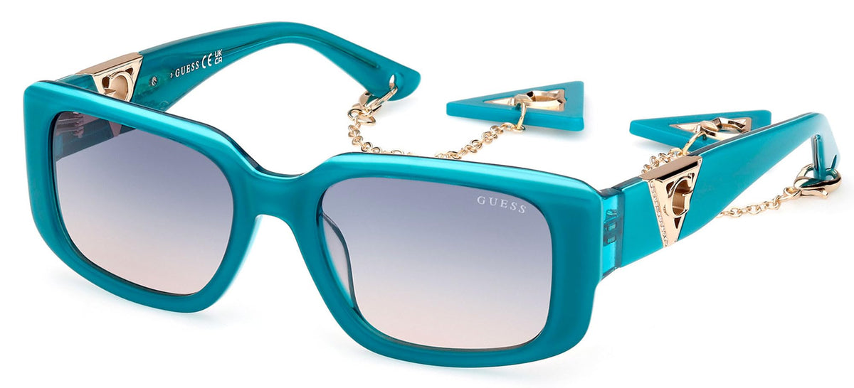 GUESS Square Plastic Sunglasses with Keychain