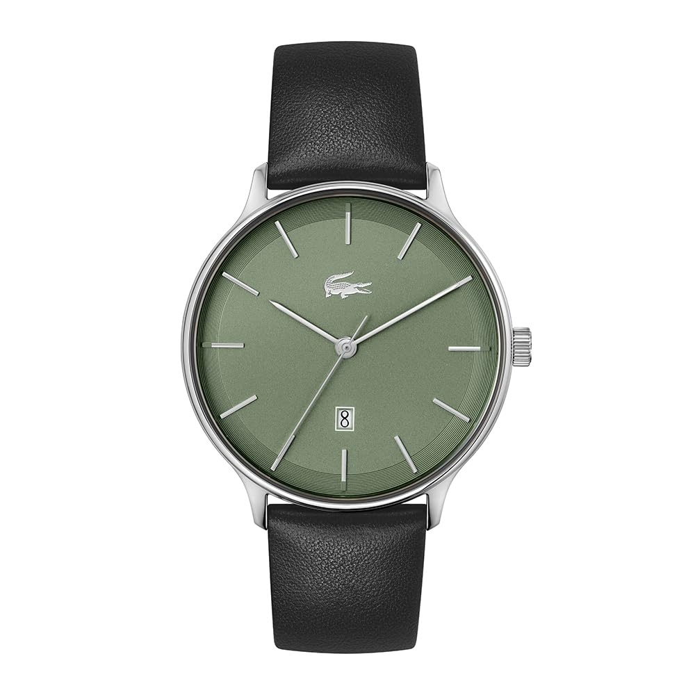 Lacoste Analogue Quartz Watch for Men with Green Leather Strap - 2011225