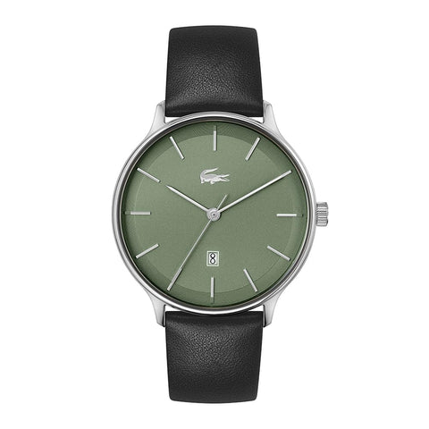 Lacoste Analogue Quartz Watch for Men with Green Leather Strap - 2011225