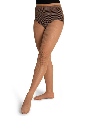 Capezio womens Professional Fishnet Seamless Tight, Toasted Almond, Medium US