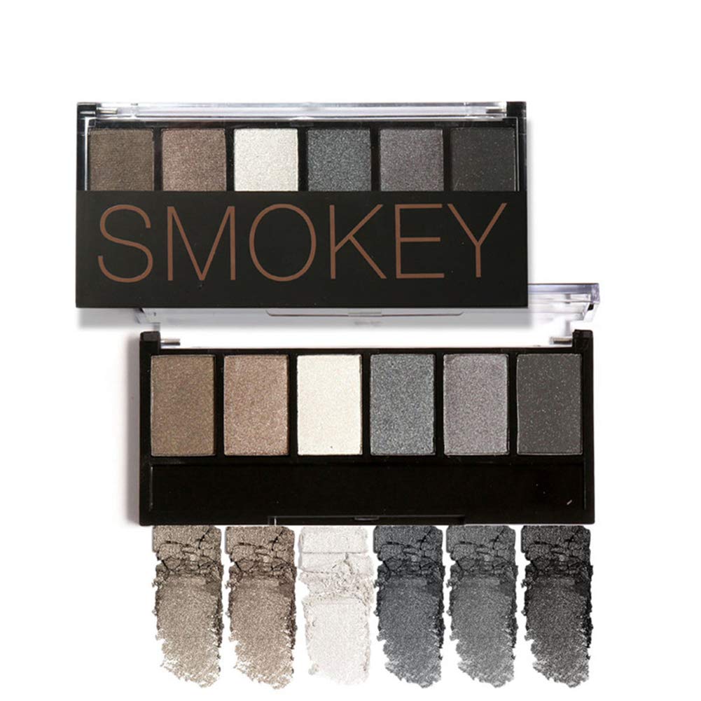 TMISHION 6 Colors Eyeshadow Palette, Eyeshadow Makeup Palette, Eye Makeup Palette, Cosmetic Matte Eyeshadow Palette Long Lasting Smokey Eye Makeup(#2)