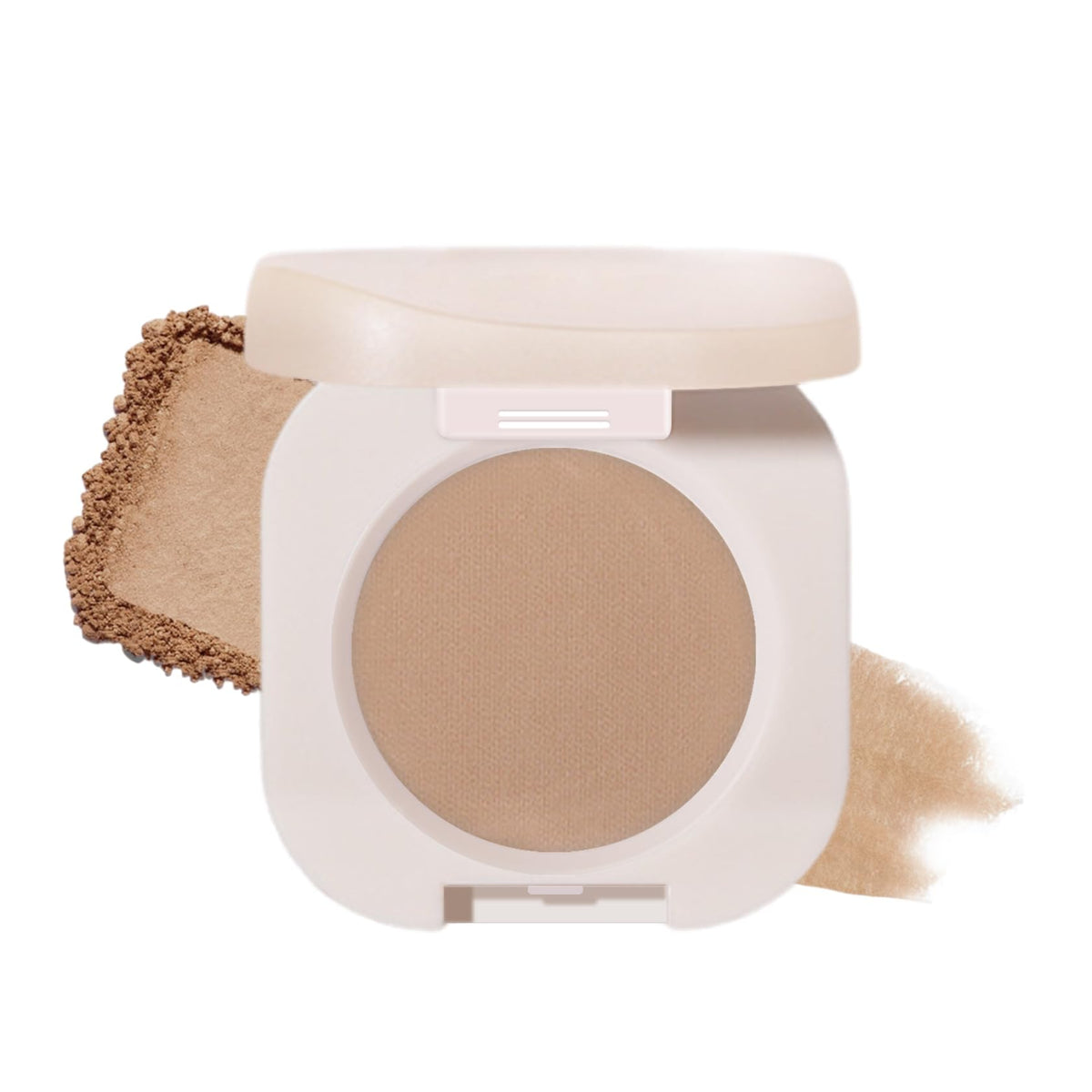 ZHISHUDL Matte Single Eyeshadow Palette Nude Beige Brown Eye Shadow Natural Neutra Eyeshadow Powder High Pigment Blendable Daily Korean Eye Makeup Professional Eyeshadow Palette Makeup - 06Milk Te