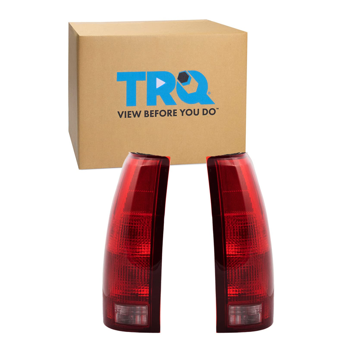 TRQ Tail Lights Halogen Compatible with 99-00 Cadillac Escalade 92-94 Chevrolet Blazer 88-99 C1500 92-99 C1500 Suburban 88-00 C2500 C3500 K1500 K2500 K3500 95-00 Tahoe 92-00 Yukon GM2800104 GM2801104