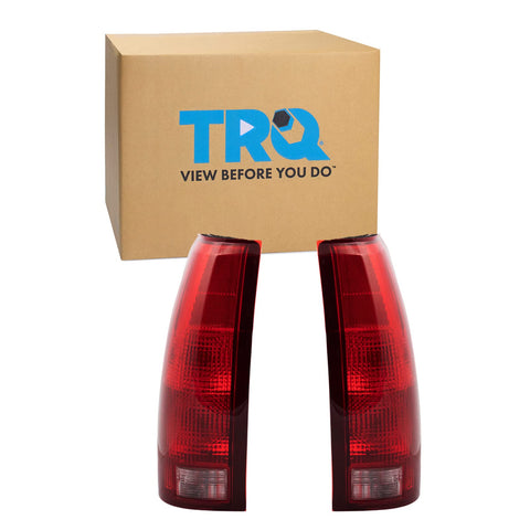 TRQ Tail Lights Halogen Compatible with 99-00 Cadillac Escalade 92-94 Chevrolet Blazer 88-99 C1500 92-99 C1500 Suburban 88-00 C2500 C3500 K1500 K2500 K3500 95-00 Tahoe 92-00 Yukon GM2800104 GM2801104
